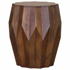 New 💯 Mango Furniture Inc. Chantell Soild Mango Wood Drum Table 🔥