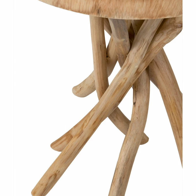 Deals 💯 East At Main's Merrill Brown Round Teakwood Accent Table 🤩 3 Deals 💯 East At Main's Merrill Brown Round Teakwood Accent Table 🤩 - Image 3