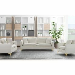 Top 10 🎁 Meridian Furniture Naomi Velvet Sofa, Gold And Chrome Leg Set, Cream ⌛ -Living Room Furniture Shop 50e1e9e902740eec 6417 w800 h800 b0 p0