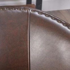 Budget ✔️ GDFStudio GDF Studio Carlton Tub Design Club Chair With Nailheads Accents, Brown Leather ❤️ -Living Room Furniture Shop 5401eb0f01de5300 0892 w800 h800 b0 p0