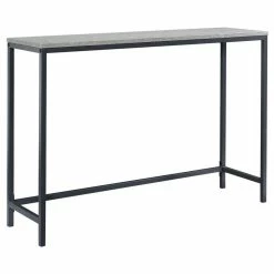 Flash Sale 😉 Sauder North Avenue Narrow Metal Frame Console Table In Faux Concrete/Black 🔥