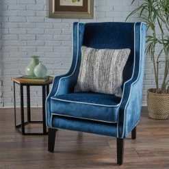 Top 10 🌟 GDFStudio GDF Studio Edell Traditional New Velvet Two Toned High Winged Back Club Chair, C 🧨 -Living Room Furniture Shop 5b013dcf01c98ca1 9006 w800 h800 b0 p0