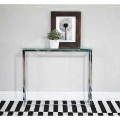 Promo ⌛ Euro Style Sandor Console Table, Clear Glass/Chrome 🛒 13 Promo ⌛ Euro Style Sandor Console Table, Clear Glass/Chrome 🛒 -Living Room Furniture Shop 5b8123ad0e6801bb 6131 w800 h800 b0 p0