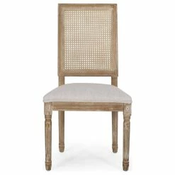 Top 10 💯 GDFStudio Brownell French Country Wood And Cane Upholstered Dining Chair (Set Of 6), Light ⭐ -Living Room Furniture Shop 5d81fde000a7602d 8683 w800 h800 b1 p0