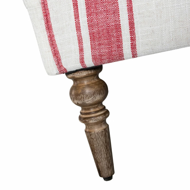 Hot Sale 🛒 Karat Home Stripe Armchair Set Of 2, Red 🎉 9 Hot Sale 🛒 Karat Home Stripe Armchair Set Of 2, Red 🎉 - Image 9