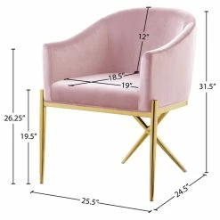 Best reviews of ⭐ MOD The Parker Dining Chair, Velvet, Pink, Gold Legs 🌟 -Living Room Furniture Shop 5fc1c91702741440 0737 w800 h800 b1 p0