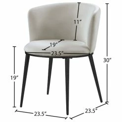 Cheap 💯 Meridian Furniture Skylar Dining Chair, Set Of 2, Cream Velvet, Matte Black Iron Legs ✔️ -Living Room Furniture Shop 6161589902741520 3289 w800 h800 b1 p0
