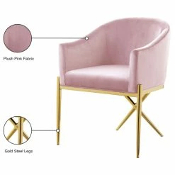 Best reviews of ⭐ MOD The Parker Dining Chair, Velvet, Pink, Gold Legs 🌟 -Living Room Furniture Shop 62211d3102741439 0737 w800 h800 b1 p0