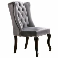 Brand new ⌛ MOD The Florence Dining Chair, Gray, Velvet, Set Of 2 👏 -Living Room Furniture Shop 637127a602740e9f 0756 w800 h800 b1 p0