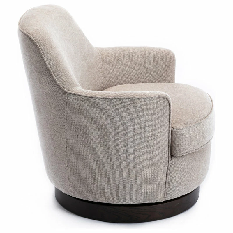 Flash Sale 🛒 Comfort Pointe Reese Oatmeal Wood Base Swivel Chair 🎁 4 Flash Sale 🛒 Comfort Pointe Reese Oatmeal Wood Base Swivel Chair 🎁 - Image 4