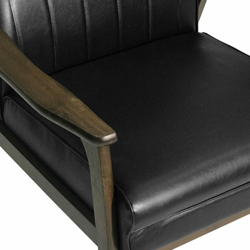 Best Sale 👍 GDFStudio Xanthe Accent Chair, Matte Black And Walnut 🌟 11 Best Sale 👍 GDFStudio Xanthe Accent Chair, Matte Black And Walnut 🌟 - Image 11