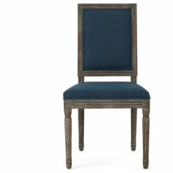 Brand new ✔️ GDFStudio GDF Studio Margaret Traditional Fabric Dining Chairs, Set Of 2, Navy Blue ✔️ -Living Room Furniture Shop 65f15f2f01e6520e 4582 w800 h800 b1 p0