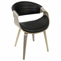 Cheap 🤩 MOD The Aria Dining Chair, Gray And Black, Wood, PU Leather 👍