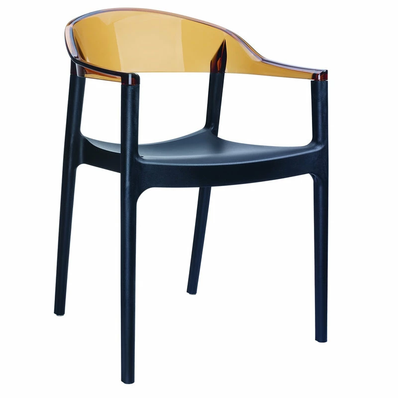 Buy π MOD The Enders Dining Chair, Black And Transparent Amber, Polypropylene, Set Of 2 β 1 Buy π MOD The Enders Dining Chair, Black And Transparent Amber, Polypropylene, Set Of 2 β