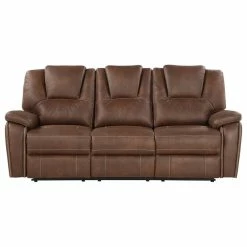 Best deal 😍 Steve Silver Katrine Manual Reclining Sofa, Brown 🔔