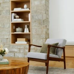 Budget 💯 Alpine Furniture, Inc Alpine Furniture Zephyr Slate Wood Lounge Chair In Brown-Gray 💯 -Living Room Furniture Shop 6e01d40203062e28 2074 w800 h800 b0 p0