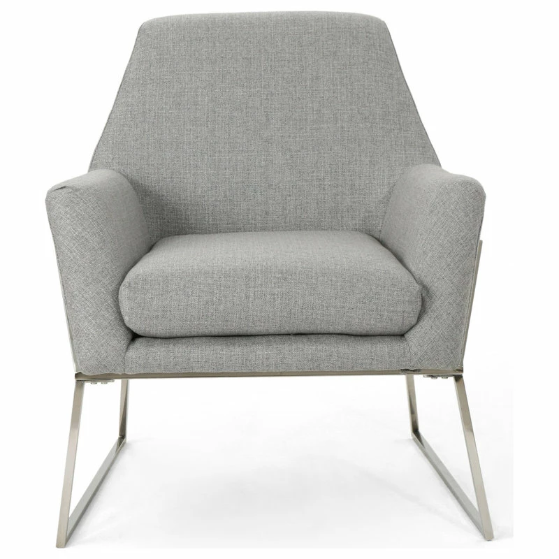 Buy ⌛ GDFStudio GDF Studio Zach Modern Fabric Armchair With Stainless Steel Frame, Gray ✔️ 4 Buy ⌛ GDFStudio GDF Studio Zach Modern Fabric Armchair With Stainless Steel Frame, Gray ✔️ - Image 4