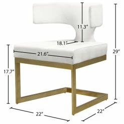 Buy ❤️ MOD The Eve Dining Chair, Cream And Gold, Velvet And Metal 🔔 -Living Room Furniture Shop 70a1bfd302741845 0745 w800 h800 b1 p0