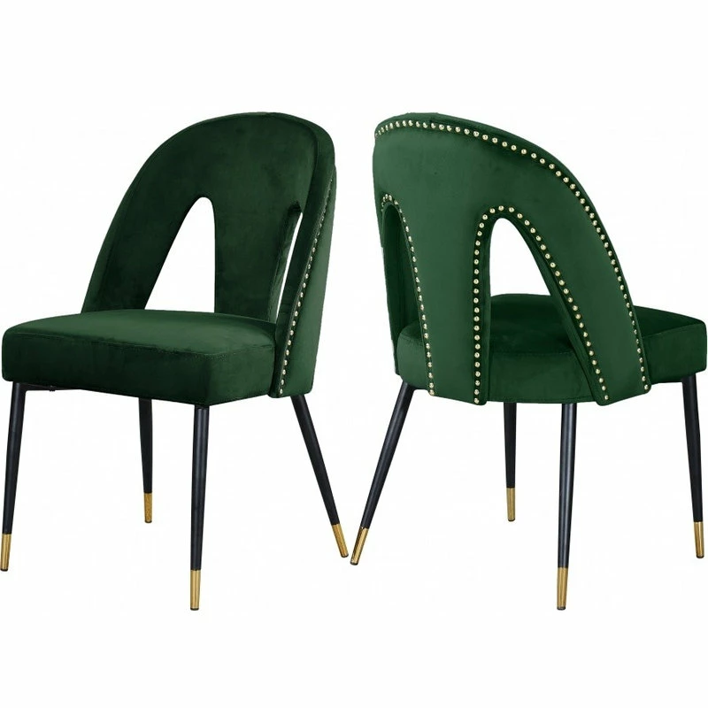 New π MOD The Roxy Dining Chair, Green, Velvet, Set Of 2 β 1 New π MOD The Roxy Dining Chair, Green, Velvet, Set Of 2 β
