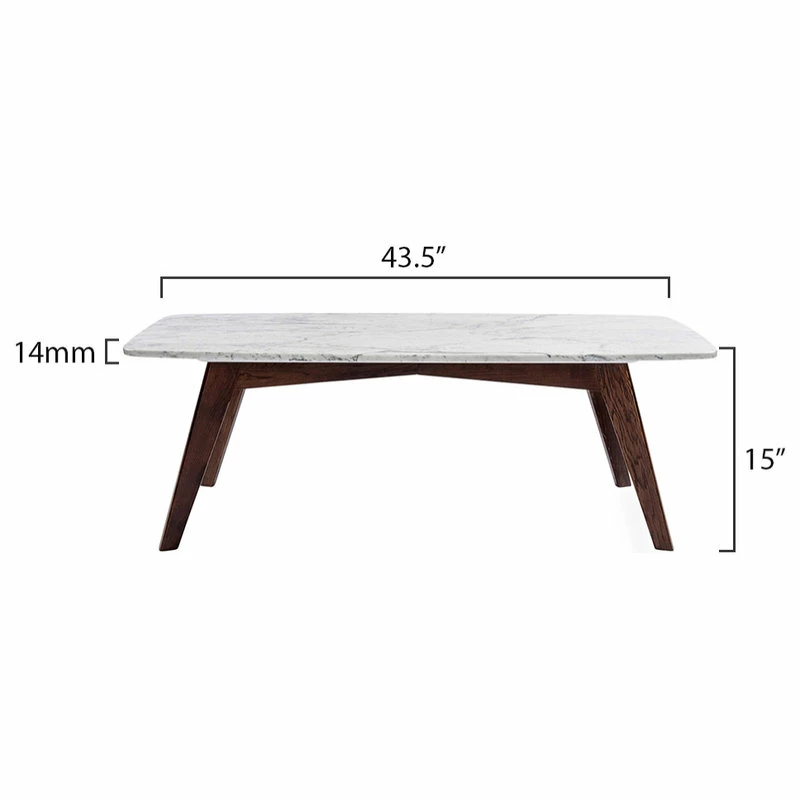 Promo ๐ The Bianco Collection Faura 18"x43.5" Rectangular Italian Carrara White Marble Table With Walnut Legs ๐ 9 Promo ๐ The Bianco Collection Faura 18"x43.5" Rectangular Italian Carrara White Marble Table With Walnut Legs ๐ - Image 9