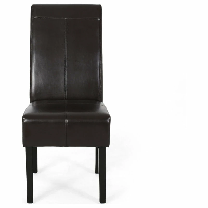 Deals ✔️ GDFStudio GDF Studio Percival T-stitched Chocolate Brown Leather Dining Chairs, Brown, Set ✨ 7 Deals ✔️ GDFStudio GDF Studio Percival T-stitched Chocolate Brown Leather Dining Chairs, Brown, Set ✨ - Image 7