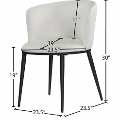 Wholesale 👍 Meridian Furniture Skylar Dining Chair, Set Of 2, White Faux Leather, Matte Black Iron Legs 🧨 -Living Room Furniture Shop 74d124eb02741882 3373 w800 h800 b1 p0