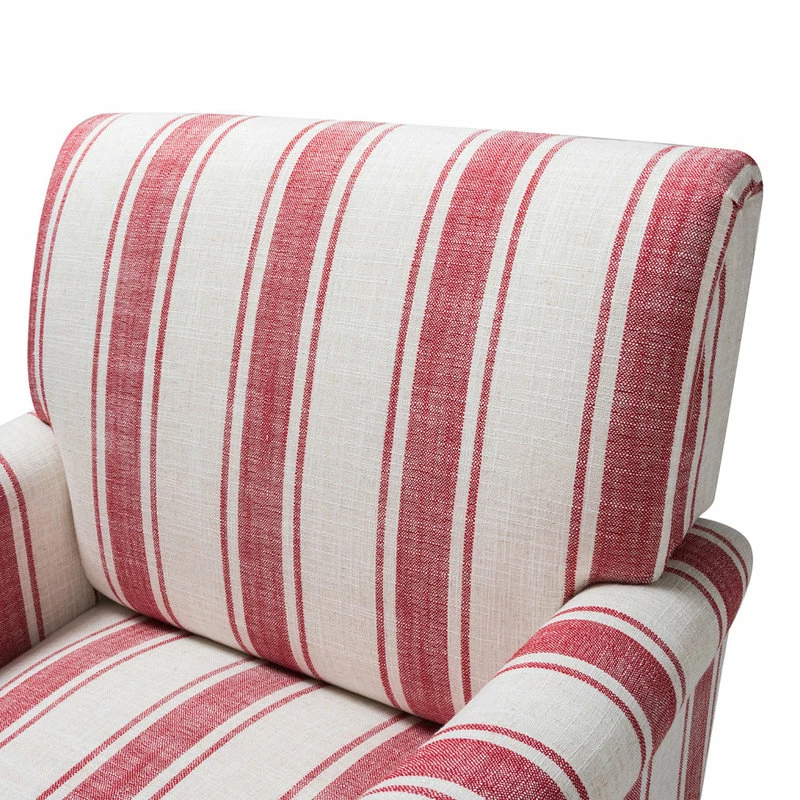 Hot Sale 🛒 Karat Home Stripe Armchair Set Of 2, Red 🎉 7 Hot Sale 🛒 Karat Home Stripe Armchair Set Of 2, Red 🎉 - Image 7
