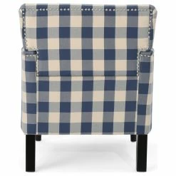 Coupon 🥰 GDFStudio GDF Studio Eve Tufted Fabric Club Chair, Blue Checkerboard/Dark Brown ✔️ -Living Room Furniture Shop 7a91eafe01b70a7b 1202 w800 h800 b1 p0