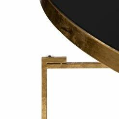 Best Pirce 😍 Uniek Celia Round Metal Coffee Table, Black/Gold 28.25x28.25x19 ✨ -Living Room Furniture Shop 7cd18fc300c90f5a 9700 w800 h800 b0 p0