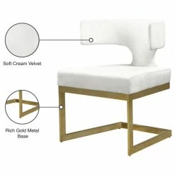 Buy ❤️ MOD The Eve Dining Chair, Cream And Gold, Velvet And Metal 🔔 -Living Room Furniture Shop 7e51e5d902741844 0745 w800 h800 b1 p0