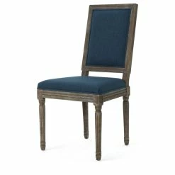 Brand new ✔️ GDFStudio GDF Studio Margaret Traditional Fabric Dining Chairs, Set Of 2, Navy Blue ✔️ -Living Room Furniture Shop 7f91f99301e65212 4582 w800 h800 b1 p0