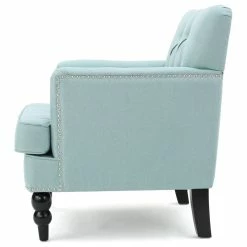 Flash Sale ✨ GDFStudio GDF Studio Madene Tufted Back Fabric/Microfiber Club Chair, Light Blue ❤️ -Living Room Furniture Shop 8011ee5f01b1be11 0713 w800 h800 b1 p0