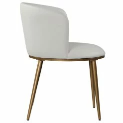 Best Pirce 🥰 MOD The Almar Dining Chair, White And Brushed Gold, Faux Leather And Iron, Set Of 2 🥰 -Living Room Furniture Shop 80a119d802741519 1313 w800 h800 b1 p0
