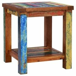 Best Sale 😉 Chic Teak Inc. Marina Del Rey Recycled Teak Wood Boat Side Table 🎁