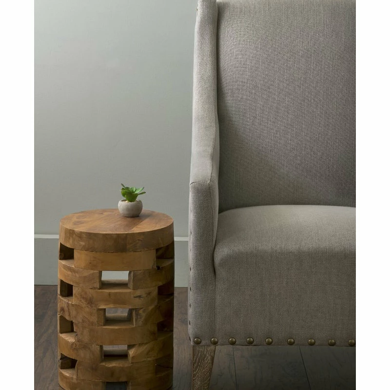 Outlet โญ East At Main's Hixson Brown Teakwood Round Accent Table ๐งจ 2 Outlet โญ East At Main's Hixson Brown Teakwood Round Accent Table ๐งจ - Image 2