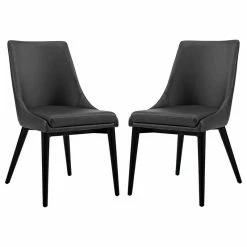 Wholesale 🔔 LexMod Viscount Dining Side Chairs Faux Leather, Set Of 2, Black 🧨 -Living Room Furniture Shop 8291781100cd249f 0613 w800 h800 b1 p0