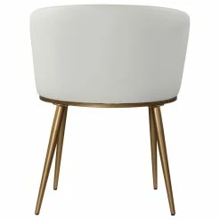 Best Pirce 🥰 MOD The Almar Dining Chair, White And Brushed Gold, Faux Leather And Iron, Set Of 2 🥰 -Living Room Furniture Shop 865185dd02741518 1313 w800 h800 b1 p0