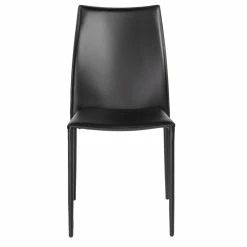 Best Sale 👍 MOD The Dubai Stacking Side Chair, Black, Leather, Set Of 2 🌟