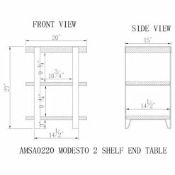 Brand new 🌟 Bolton Furniture, Inc. Modesto 2-Shelf Metal Strap And Reclaimed Wood End Table 😉 -Living Room Furniture Shop 87e1863d01f436dc 7420 w800 h800 b1 p0