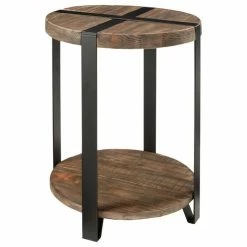 Coupon 🌟 Bolton Furniture, Inc. Modesto 20"Dia. Reclaimed Wood Round End Table 🧨