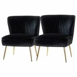 Wholesale ๐คฉ Karat Home Upholstered Side Chair, Set Of 2, Black ๐ฅ