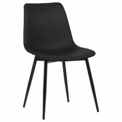 Top 10 🔥 Armen Living Monte Contemporary Dining Chair With Black Powder 🧥 Coated Metal Legs, Black 😀