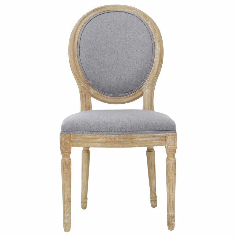 Outlet 👍 GDFStudio Jerome French Country Dining Chairs, Set Of 4, Light Gray/Natural, Fabric, Rubberwood 🎁 9 Outlet 👍 GDFStudio Jerome French Country Dining Chairs, Set Of 4, Light Gray/Natural, Fabric, Rubberwood 🎁 - Image 9