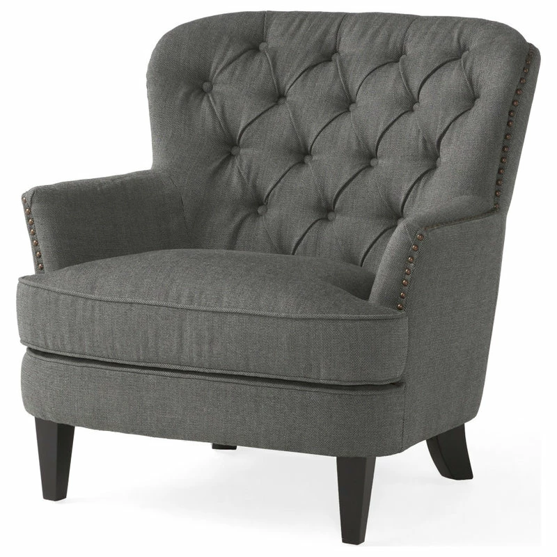 Promo 🤩 GDFStudio GDF Studio Teton Gray Fabric Club Chair And Ottoman 🥰 7 Promo 🤩 GDFStudio GDF Studio Teton Gray Fabric Club Chair And Ottoman 🥰 - Image 7