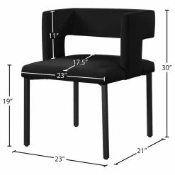 Hot Sale 🔥 MOD The Verve Dining Chair, Black, Velvet And Iron, Set Of 2 🎉 -Living Room Furniture Shop 8fa11d6b02741351 0757 w800 h800 b1 p0