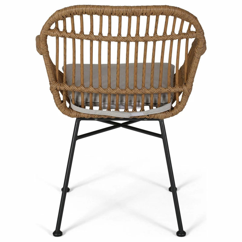 Outlet 🤩 GDFStudio Rodney Indoor Woven Faux Rattan Chairs With Cushions, Set Of 2, Light Brown, Bei 🛒 8 Outlet 🤩 GDFStudio Rodney Indoor Woven Faux Rattan Chairs With Cushions, Set Of 2, Light Brown, Bei 🛒 - Image 8