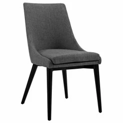 Best Sale ❤️ LexMod Viscount Upholstered Fabric Dining Side Chair, Gray ✨