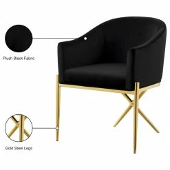 Best Pirce 🔥 MOD The Parker Dining Chair, Velvet, Black, Gold Legs ✔️ -Living Room Furniture Shop 9311925c027414b1 0743 w800 h800 b1 p0