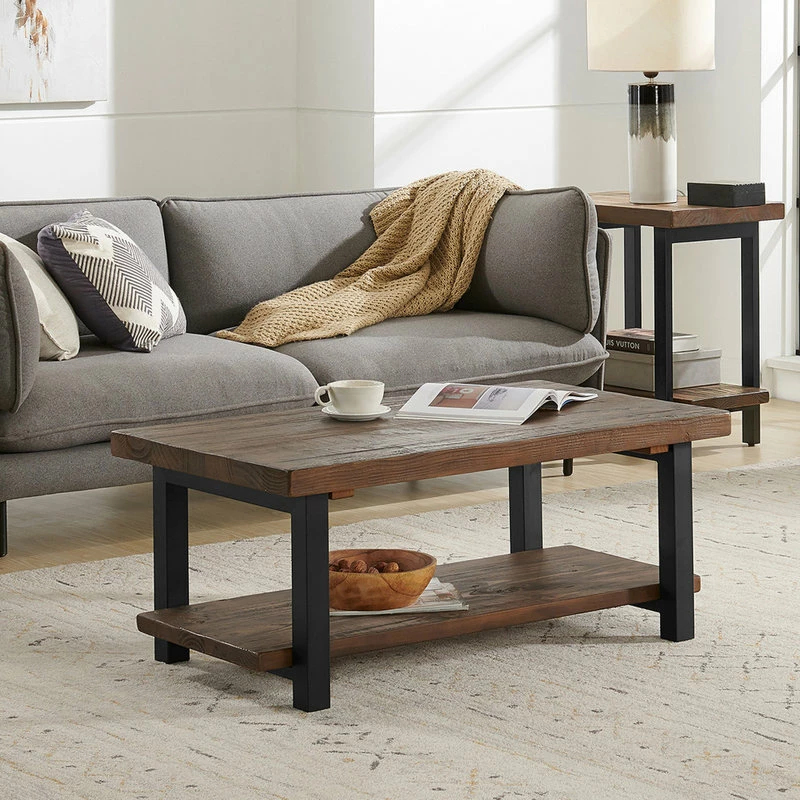 New ✔️ Bolton Furniture, Inc. Pomona 42" Metal And Wood Coffee Table ❤️ 2 New ✔️ Bolton Furniture, Inc. Pomona 42" Metal And Wood Coffee Table ❤️ - Image 2