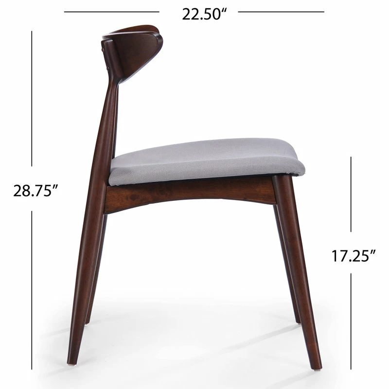 Best Sale 💯 GDFStudio GDF Studio Issaic Mid Century Design Wood Dining Chairs, Set Of 2, Light Gray/Wa ⭐ 3 Best Sale 💯 GDFStudio GDF Studio Issaic Mid Century Design Wood Dining Chairs, Set Of 2, Light Gray/Wa ⭐ - Image 3